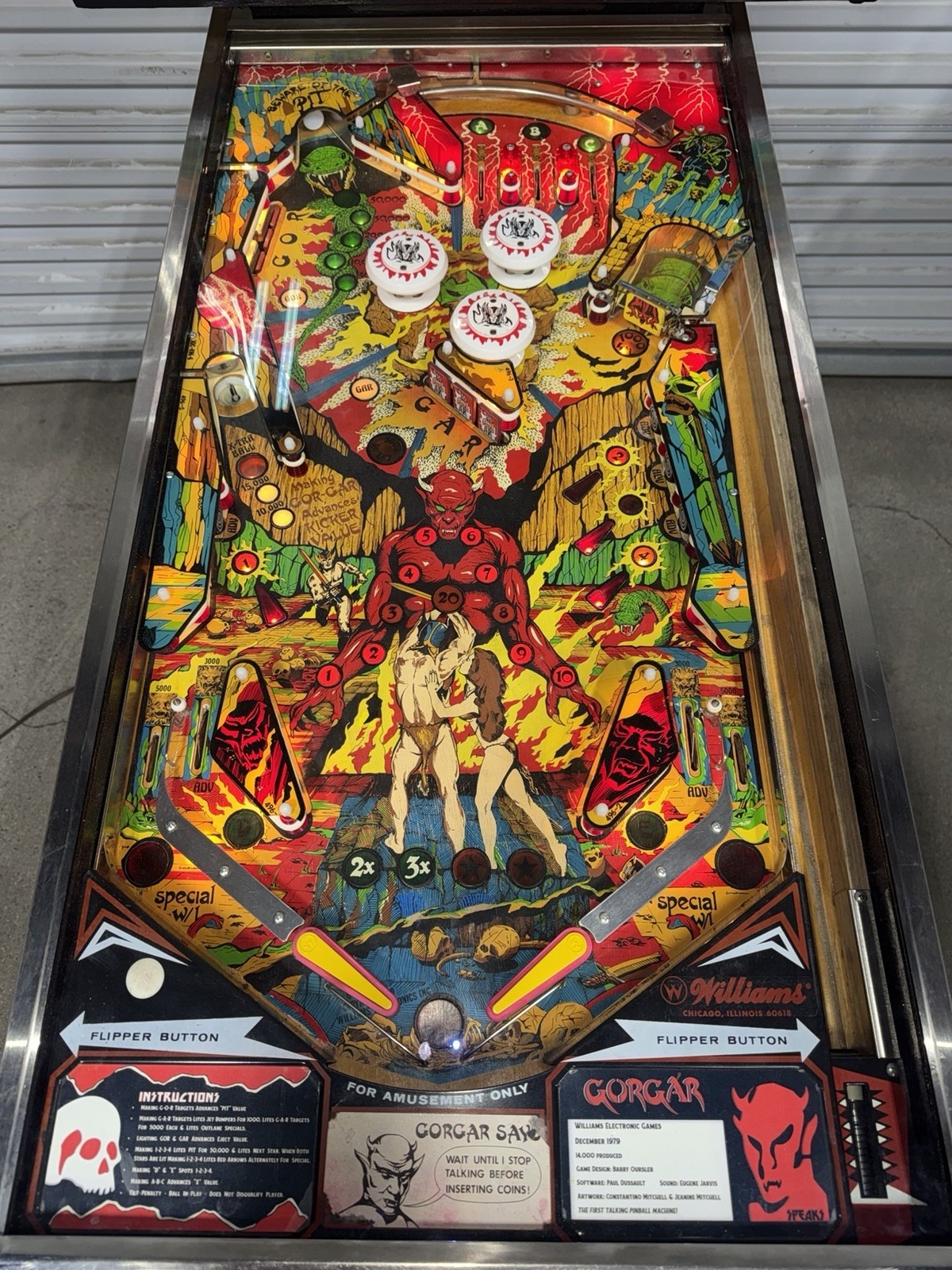 Gorgar pinball machine by Williams 1979 | Pinball Machines South Africa