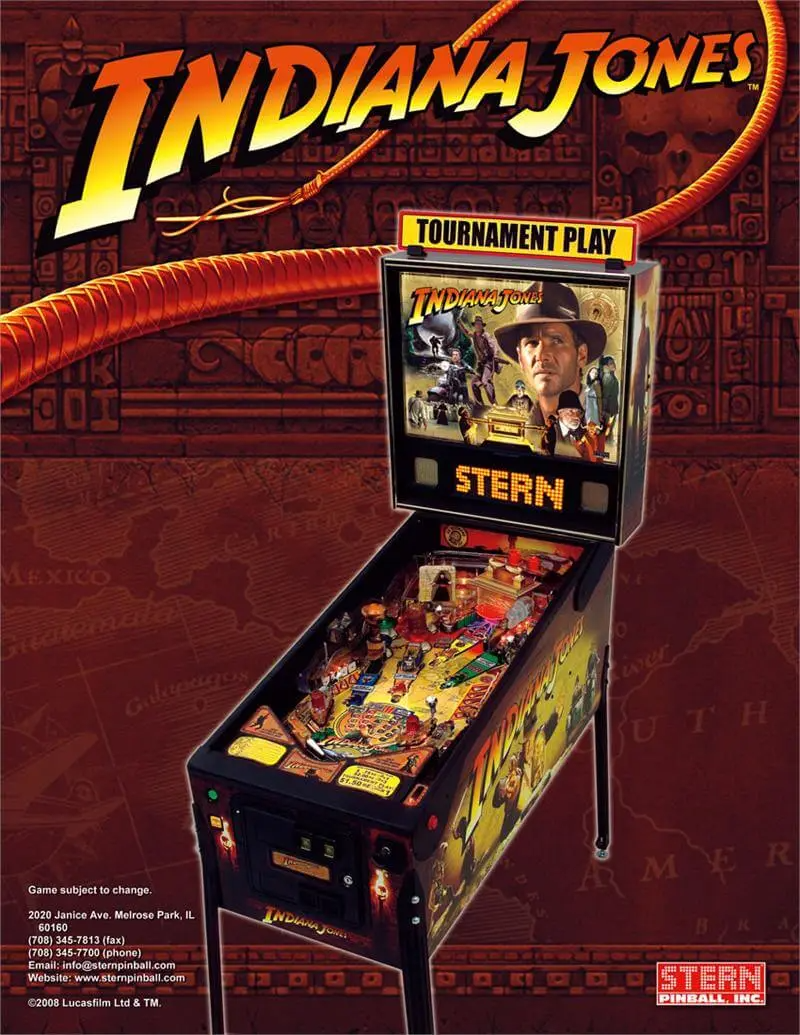 Indiana Jones Pinball Machine (2008) by Stern - Image 4