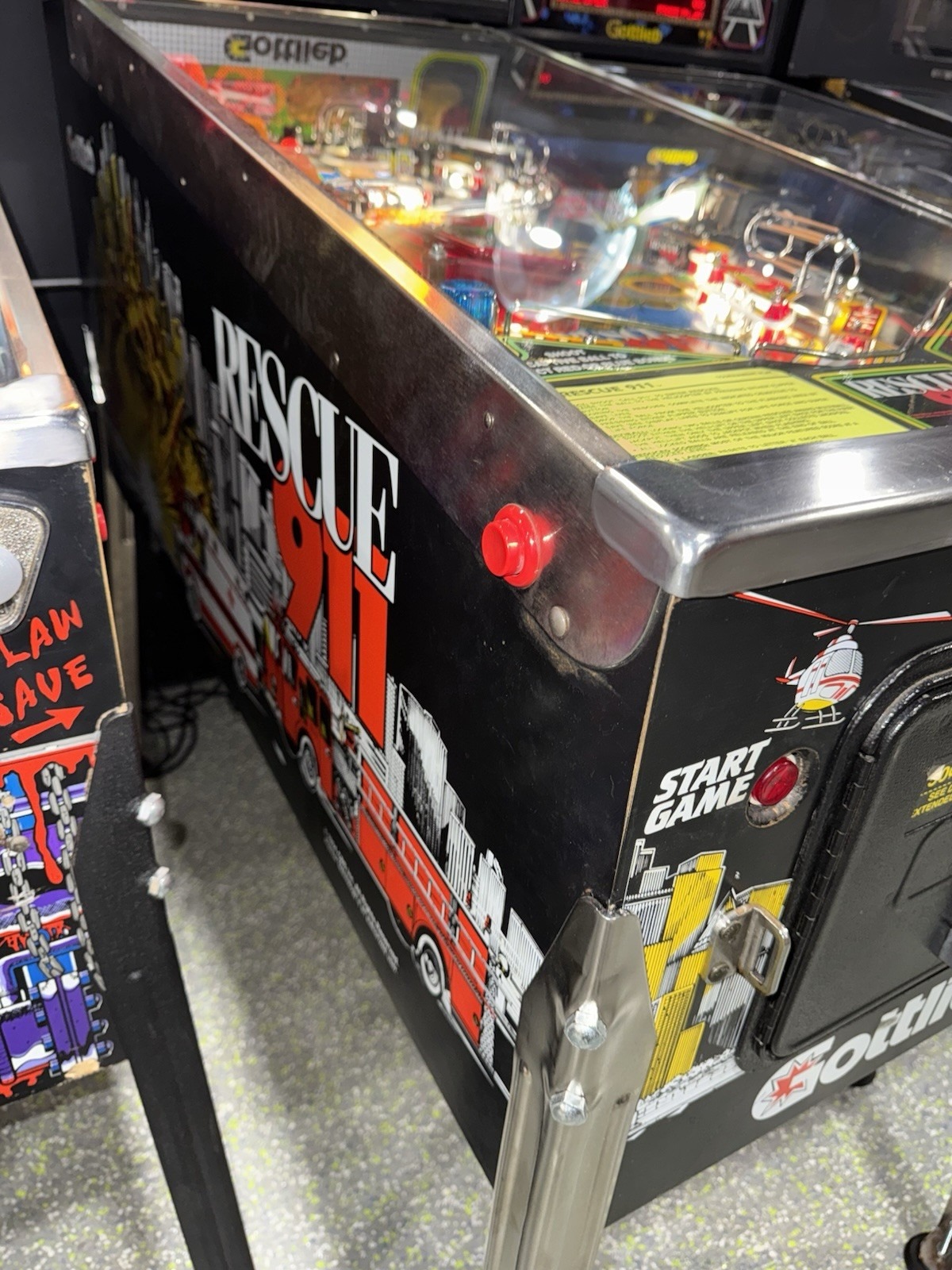 Rescue 911 pinball machine by Gottlieb 1994