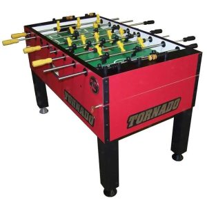 Tornado T-3000 Tournament Foosball Table in Crimson Red