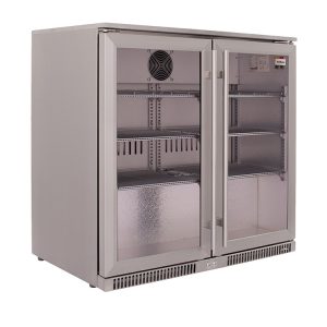 Double Swing Door Under Counter Beverage Cooler – SMBC-200SS