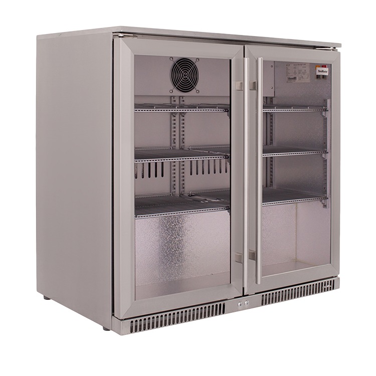 Double Swing Door Under Counter Beverage Cooler – SMBC-200SS