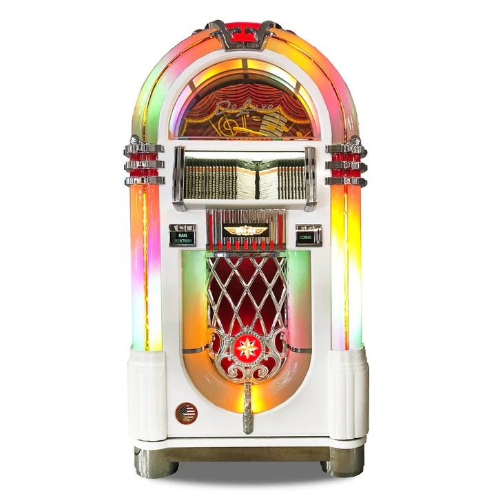 Rock-Ola Bubbler CD Jukebox in Gloss White Finish